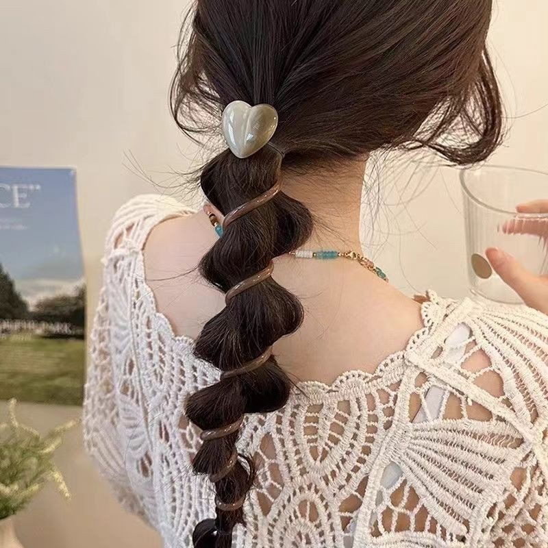 สาวรักตรงสายโทรศัพท ์ แหวนผมวงผม Bubble Braid ผม Artifact ยืดหยุ ่ นสูง ...