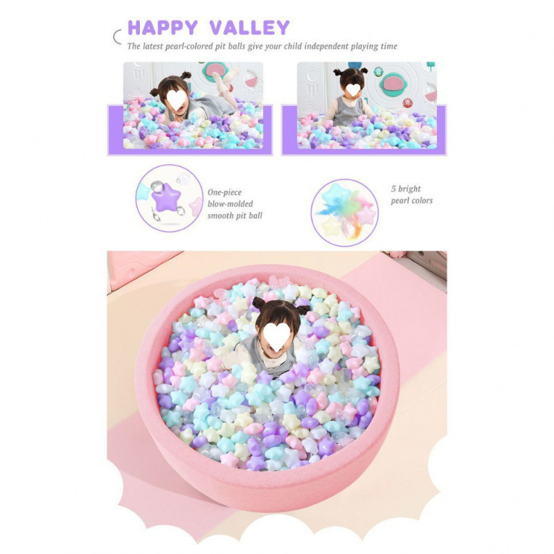 100 ชิ้น Star Macaron Ocean Ball สนุกและสีสัน Inflatable Ocean Ball ...