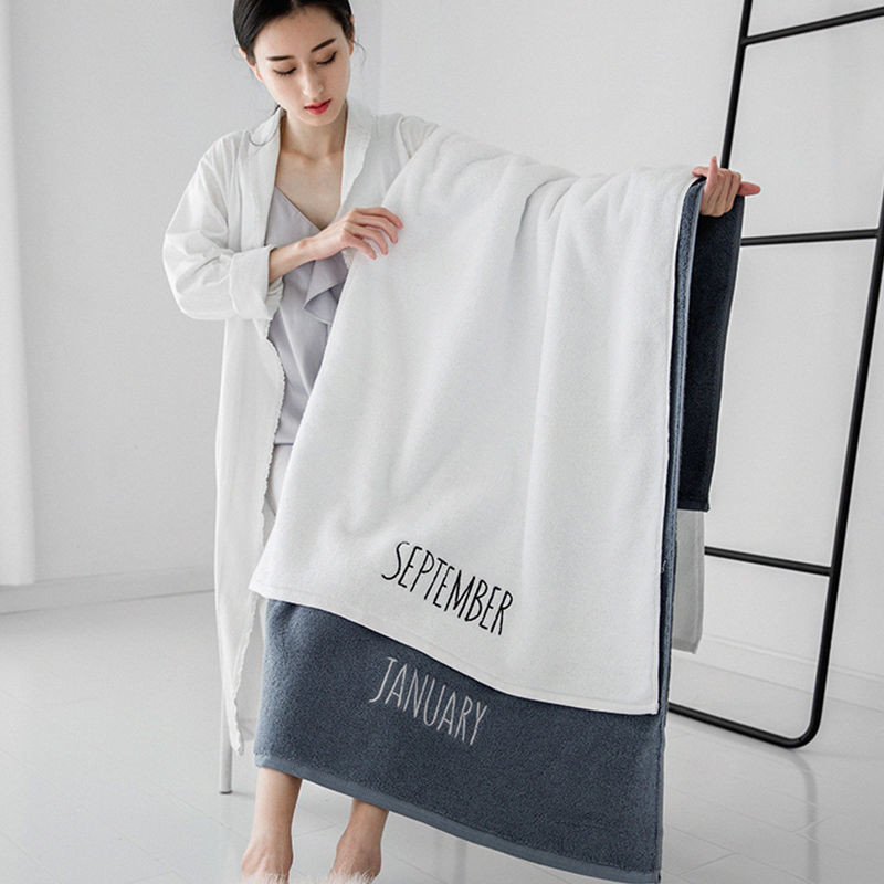 Januarary Xinjiang Longstaple Cotton Bath Towel ผ้าฝ้ายแท้ผู้ใหญ่นุ่ม