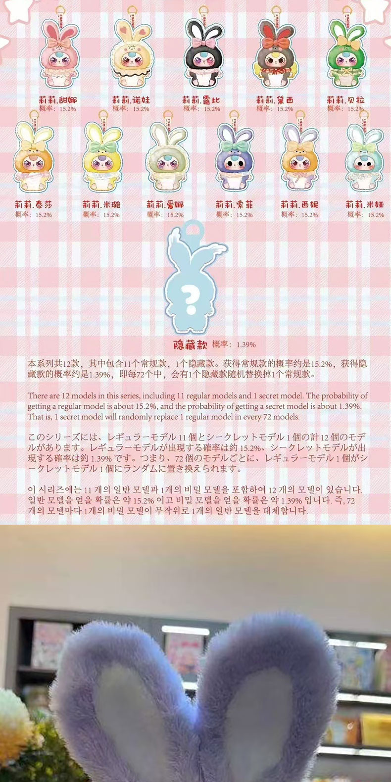 6 ชิ้น Baby Three Lily rabbit Town V2 Series ตุ๊กตากล่องตาบอด | Shopee ...