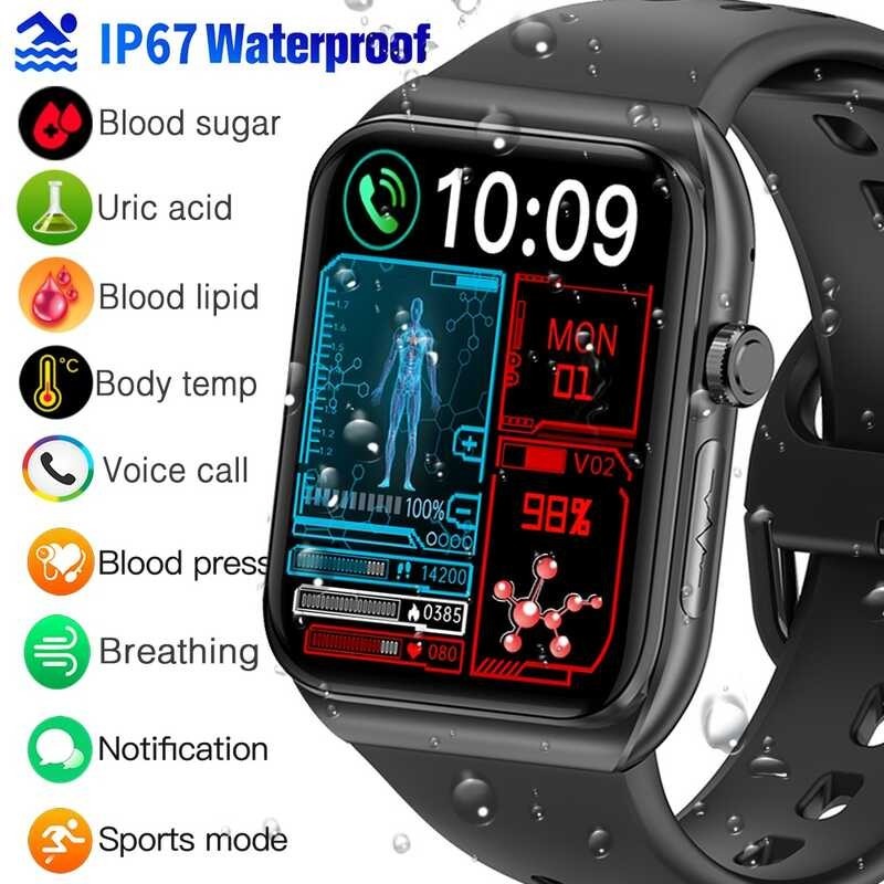 Non-Invasive Glucose BK01 Smart Watch Blood Lipid Uric Acid Body ...