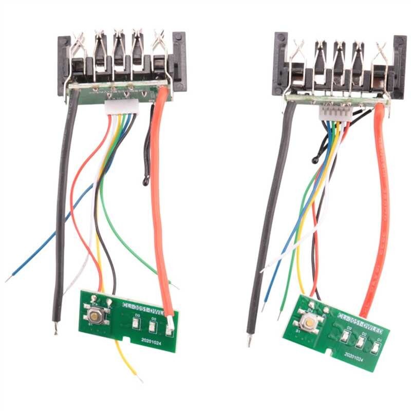 2ชิ้น Dcb200แบตเตอรี่ Li-Ion แผงวงจรป้องกันการชาร์จ PCB สำหรับ 18V 20V ...