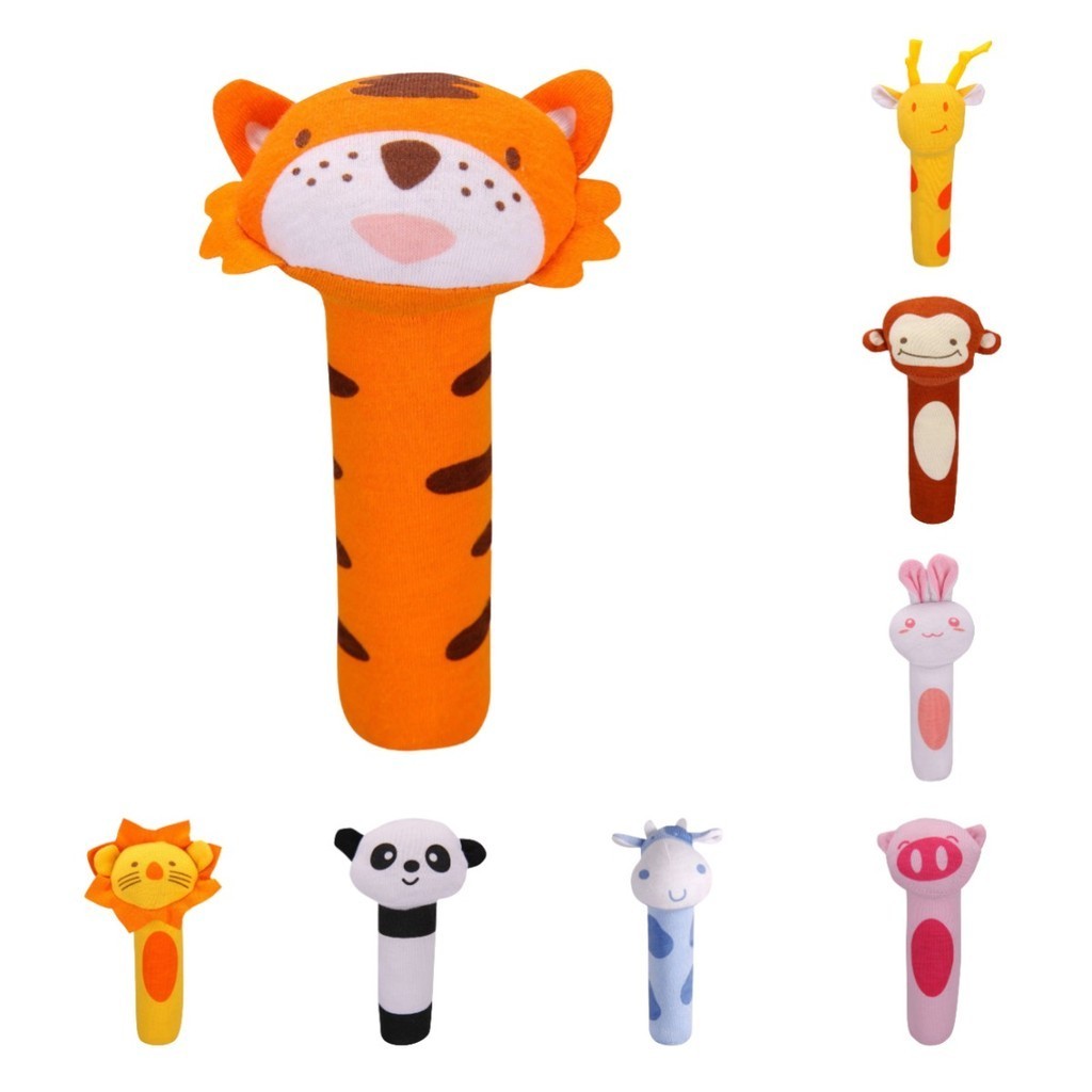 เด็กน่ารักโลภการฝึกอบรม Bb Stick Squeaky ของเล่นออกแบบสัตว์และผ้าถัก ...