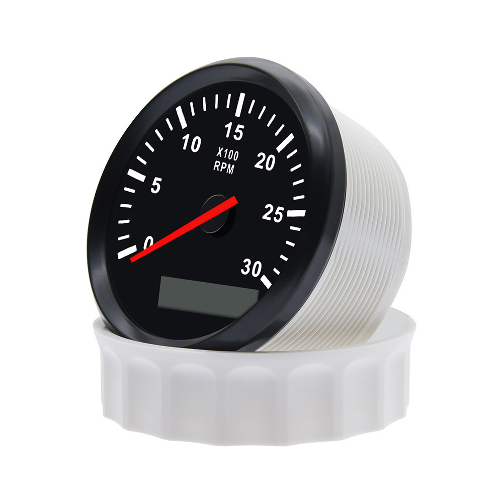 3000/4000/6000/8000rpm 85 มม.เรือ Tachometer + M16 Sensor Marine Tacho ...