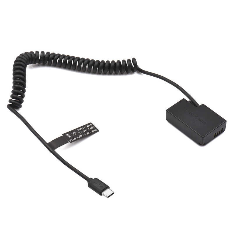 Type C To DrE18 DC Coupler LpE17 Dummy Battery Replacement For Canon