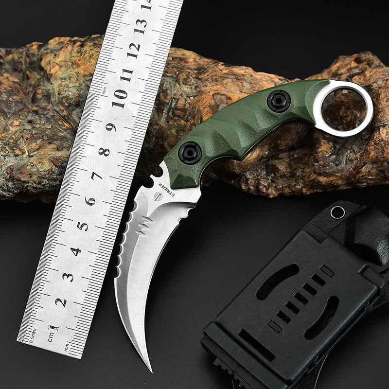 Karambit Outdoor Strider Shadow Claw Self Defense Mini Bent Knife ...