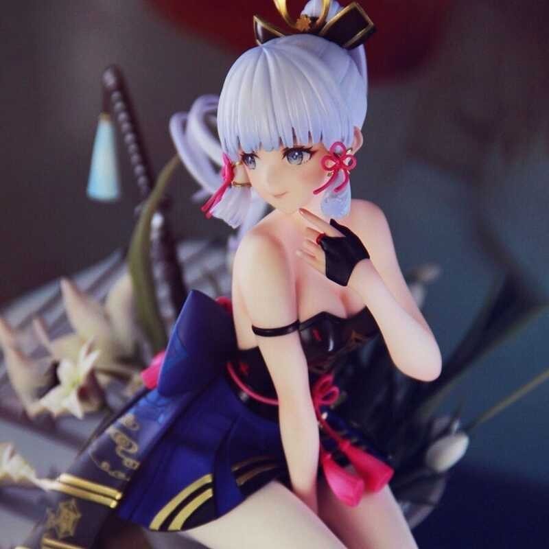 Genshin 20Cm Impact Kamisato Ayaka Sitting Model Collectible Figure ...