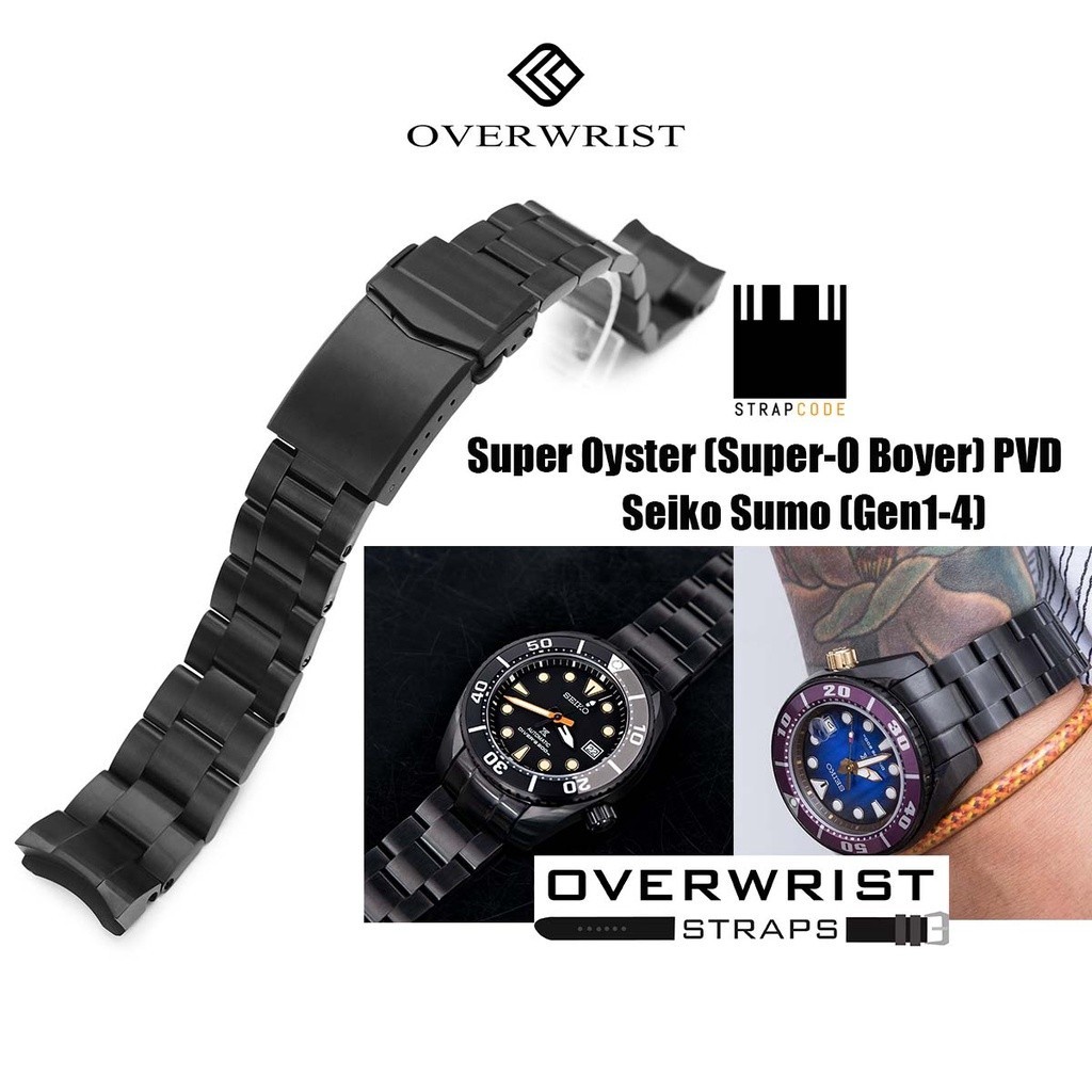 ♞,♘สายนาฬิกา รุ่น Strapcode Super Oyster PVD for Seiko Sumo Shopee