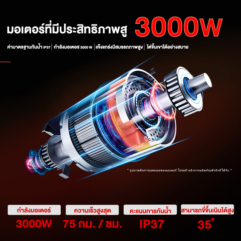 GOWEI มอเตอร์ไซค์ ไฟฟ้า3000W มอเตอร์ไซไฟฟ้า ความเร็วสูงสุด 80 กม. / ชม. ...