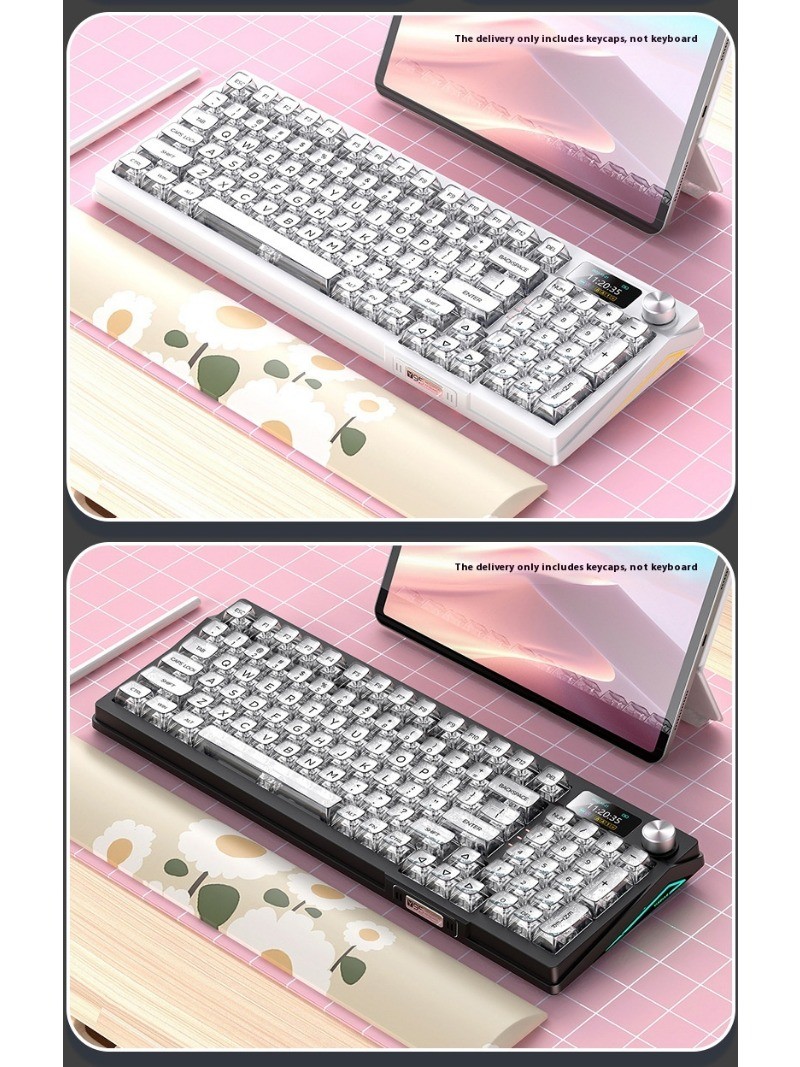 Custom SA Profile Crystal Clear PC Keycaps - Silver แกะสลัก Universal ...