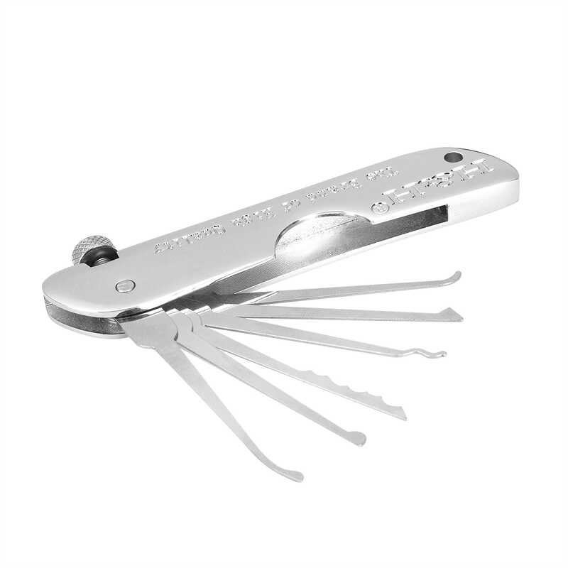 Lockpicking Set, 7 In 1 Lock Repair Tools + Training Transparent ...