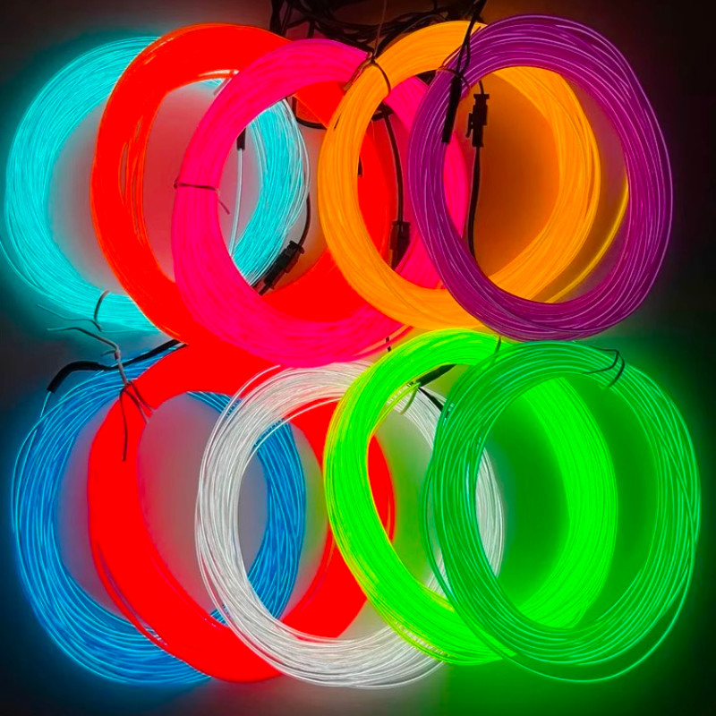 สไตล ์ Light Strip Ultra-Fine Neon Light diy Handmade Luminous Line led ...