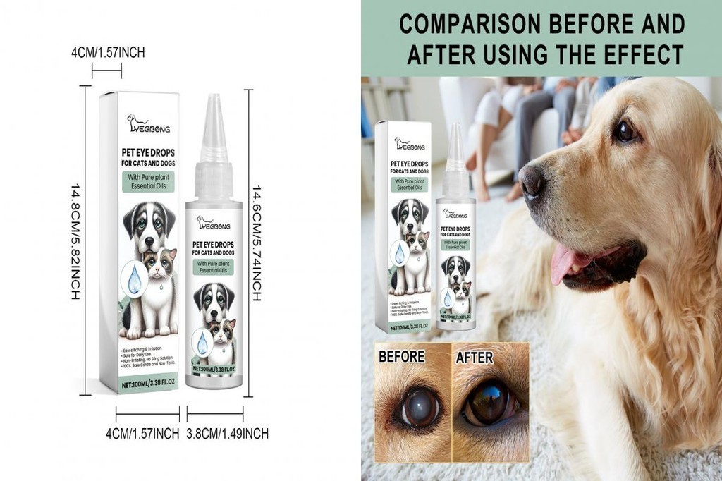 Vip Gentle Pet Eye Treatment Eye Drops Glama Natural Pet Eye Drops