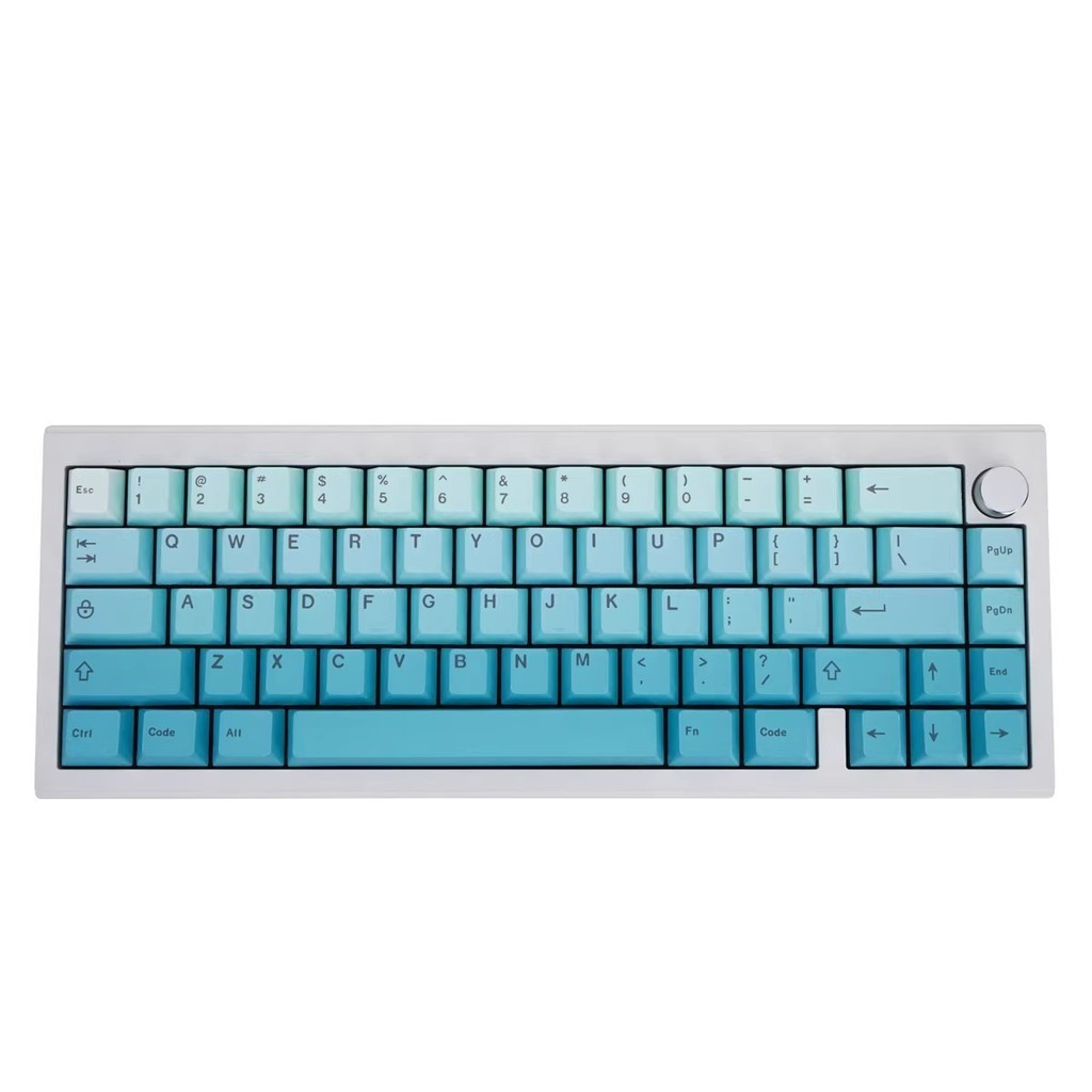 Gradient cyan Keycaps 125 คีย์ PBT Dye Sub Cherry Profile ด้านข้าง/ตัว ...