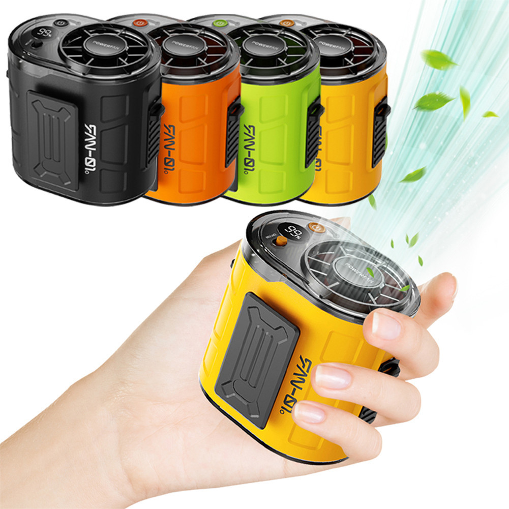 Portable Belt Fan Cooling Outdoor Personal Waist Clip Fans USB Electric Cooler