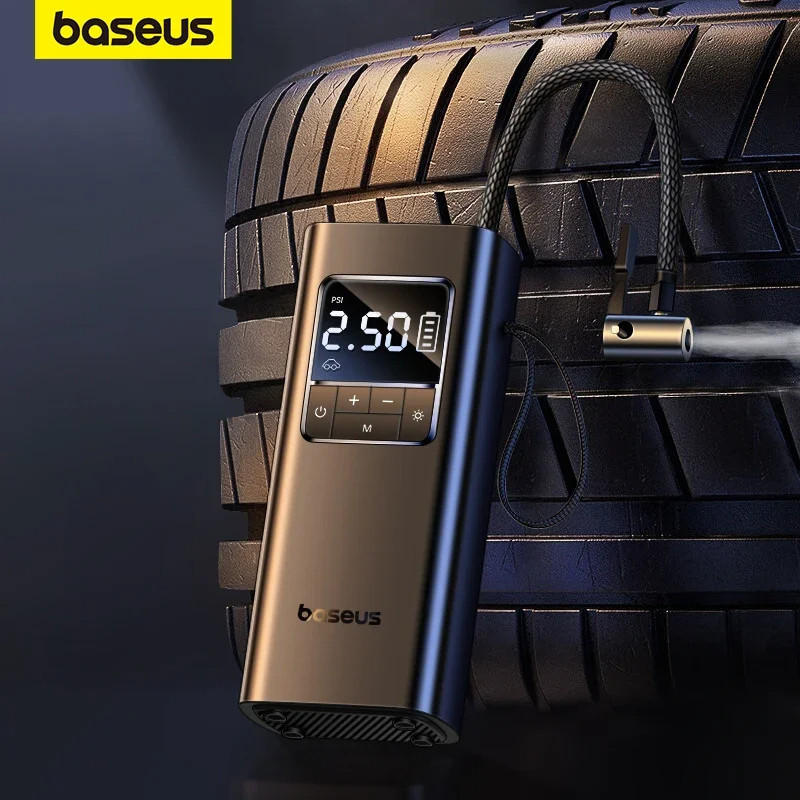 เครื่องสูบลมไร้สาย Baseus Super Mini Pro Air pump แบบดิจิตอลชาร์จไฟได้ ...