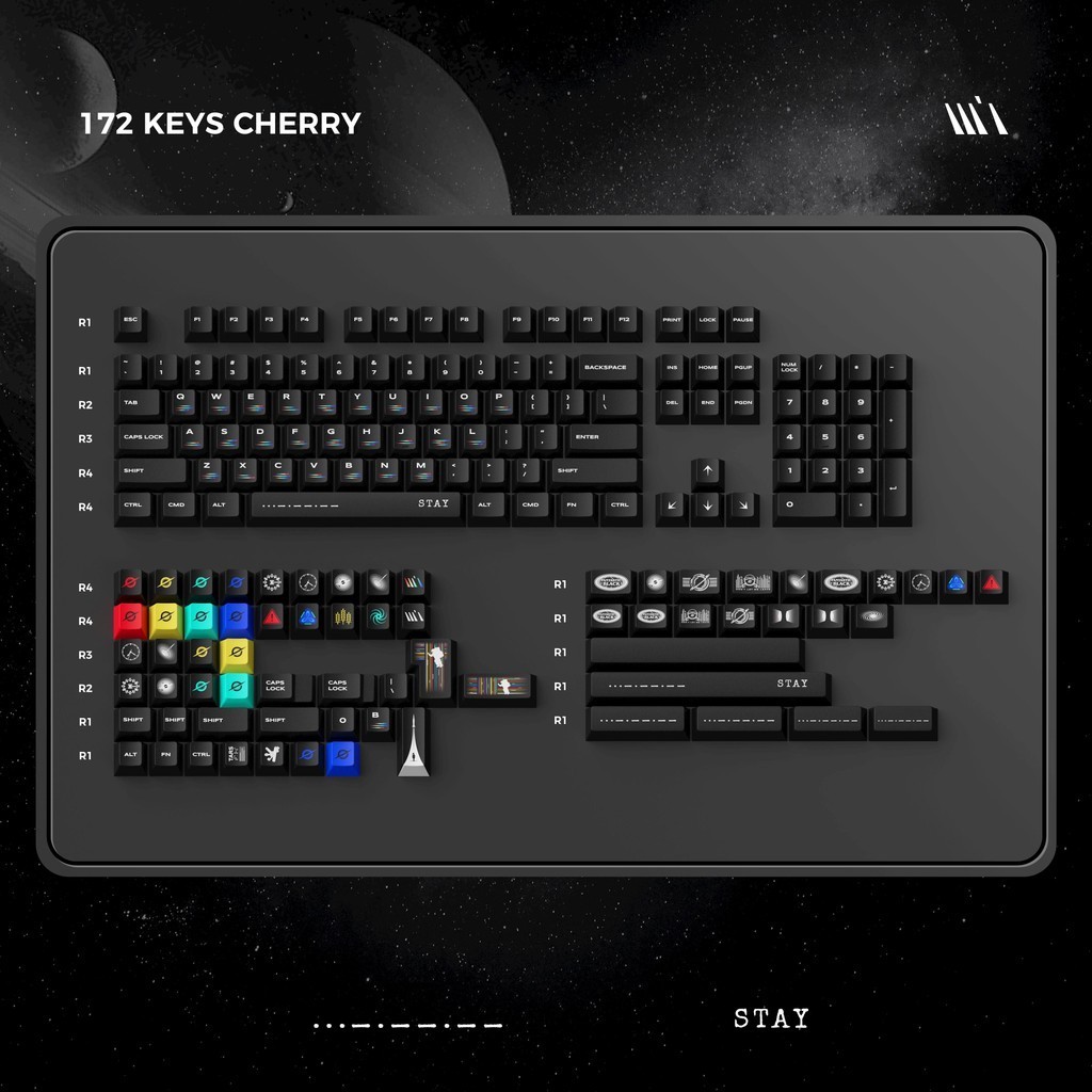 Wukds Original Interstellar Keycap Leave, 172 คีย ์ KCA/Original ...