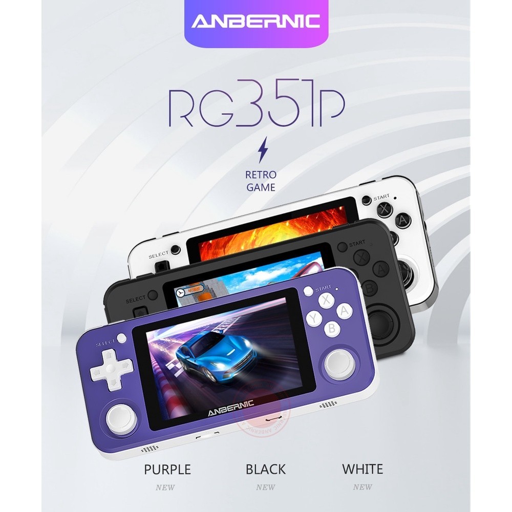 ANBERNIC เกมคอนโซล Rg351P Ps1 Rk3326 64g หน้าจอ 3.5 นิ้ว Ips แบบพกพา ...