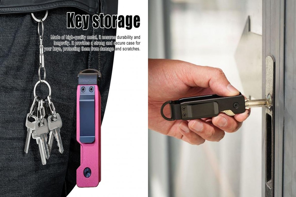 Zsc Compact Key Holder Pocket-size Key Organizer คลิปเก็บกุญแจโลหะขนาด ...