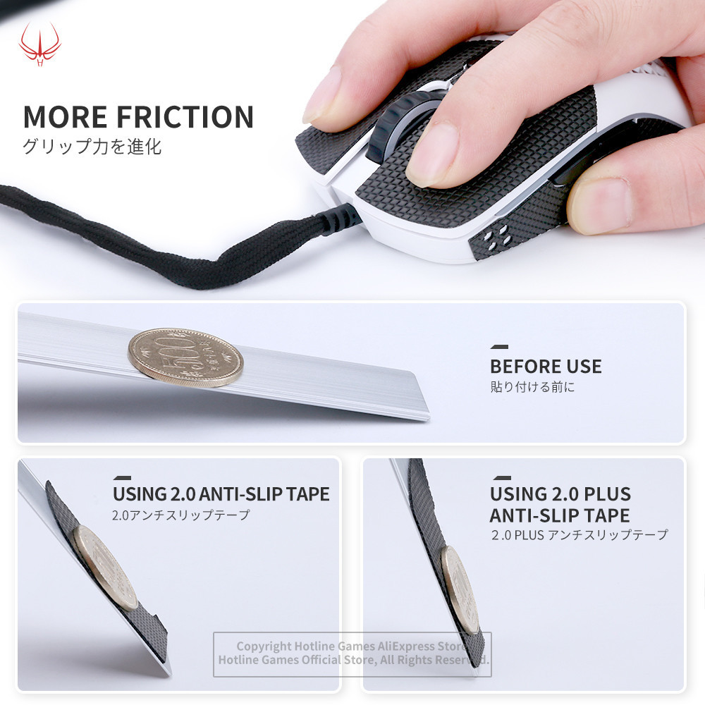 Holtine เกม 2.0 Plus Mouse Grip เทปสําหรับ Razer Viper V3 Pro / Viper ...