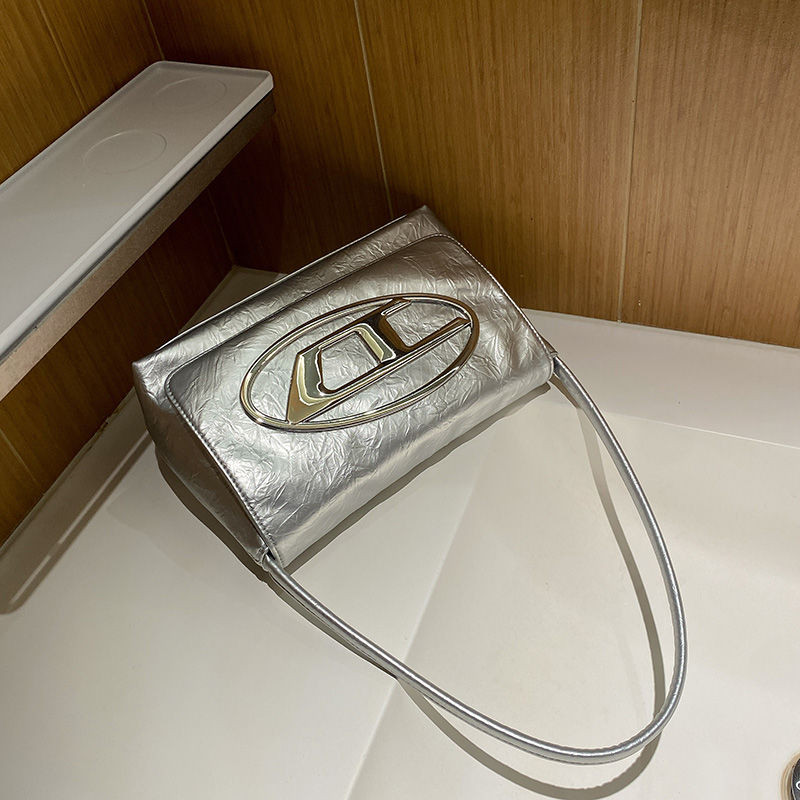 Instafamous Metal Noodles Underarm Bag Fashion Shiny Surface main image 0