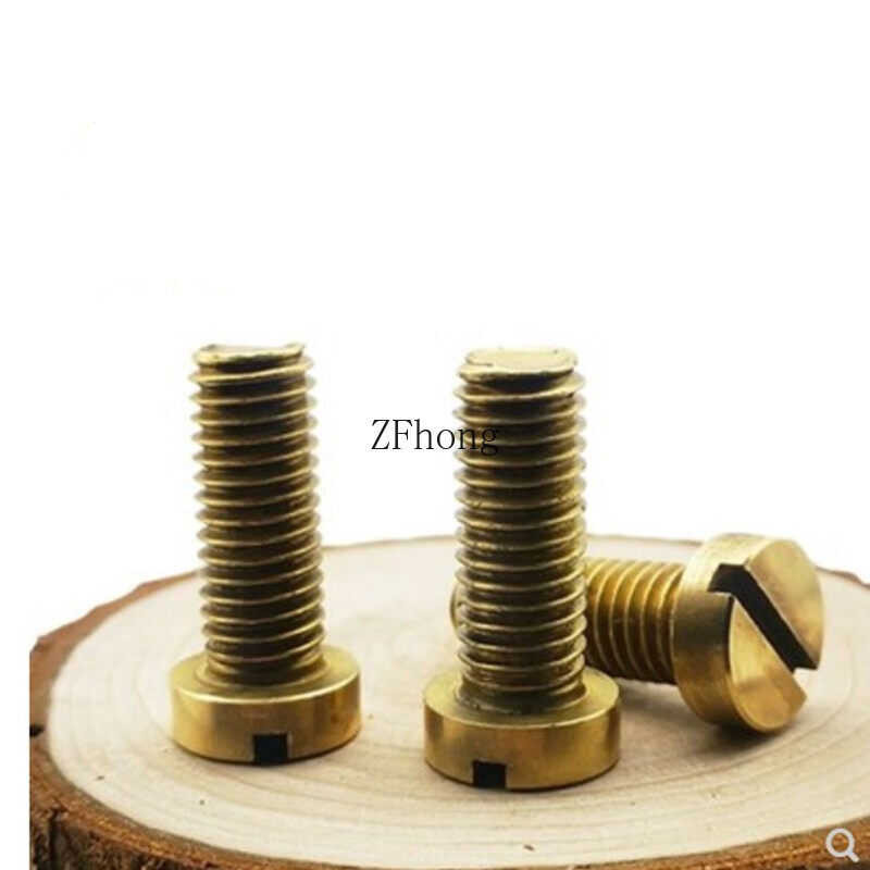 VIS,m6 10pcs-12mm--10 50PCS m1.2 m1.4 m1.6 M2 M2.5 M3 M4 M5 M6 DIN84 En Laiton Vis à Tête Fendue