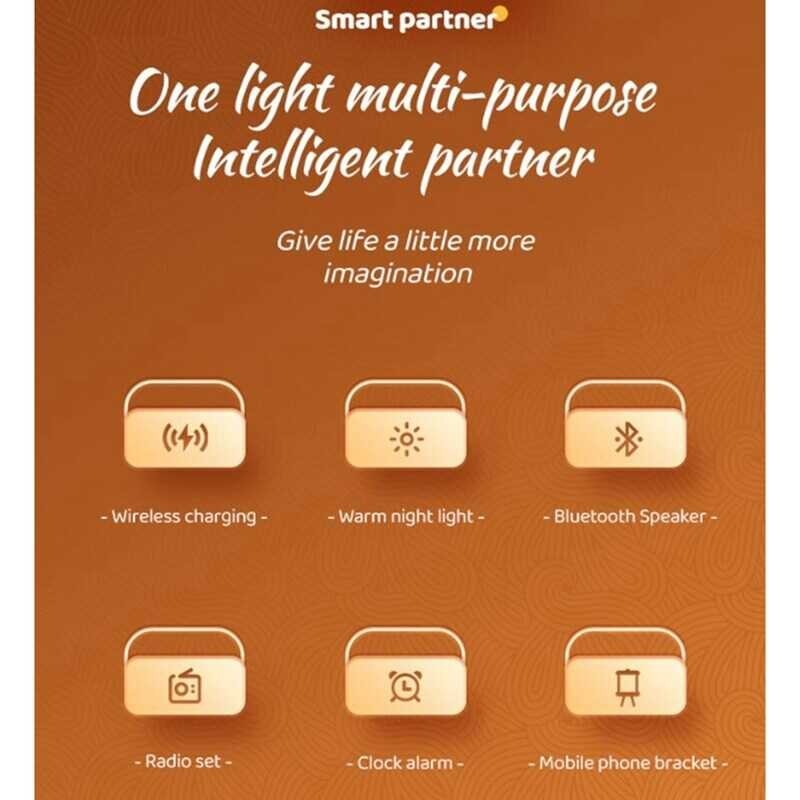 Desk 1800MAh Bluetooth Lamp Charging Speaker Digital Alarm with