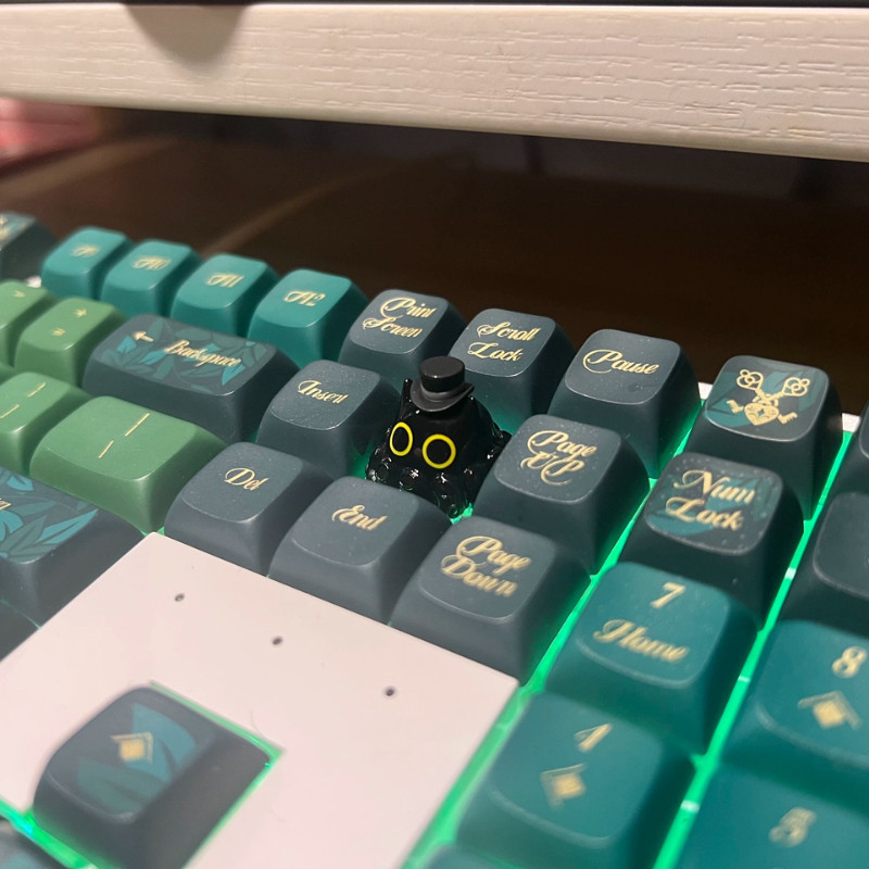 Octopus Cat Keycap 3D การ์ตูนสร้างสรรค์ MX สวิทช์คีย์บอร์ดส่วนบุคคลเร ...