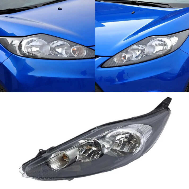 Pair Headlight Lens Covers For Ford Fiesta 2009-2012 – Clear, Direct Replacement, Left & Right