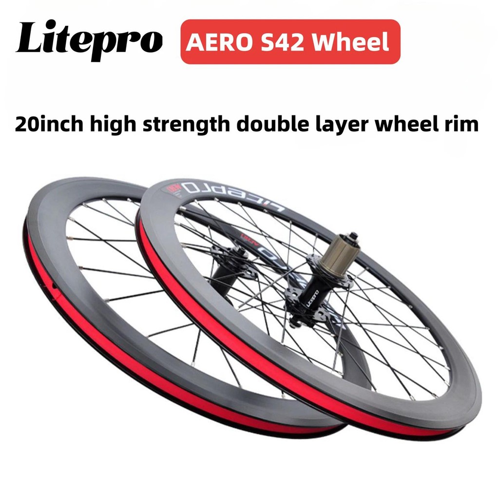 Litepro Aero S42 ล้อ 20 นิ้วชุดล้ออลูมิเนียม Double Layered Rim Disc V ...