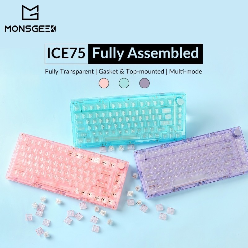 Akko MonsGeek ICE 75 Mechanical Keyboard Multi Modes RGB Backlit ...