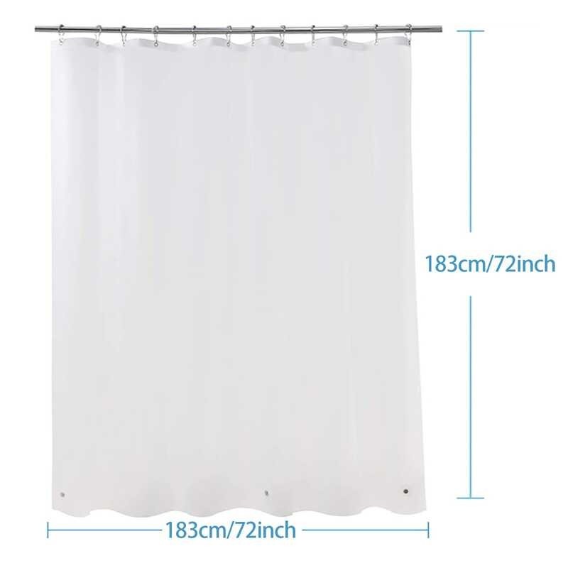Shower Bathroom Frosted Plastic Extra Long Shower Curtain Liner With
