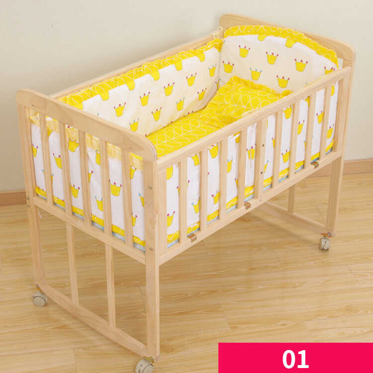 Cotton 5 Pcs/set Crib Sets Removable Washable Bedding Baby Pillow ...