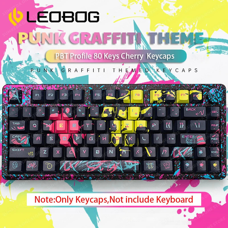 Leobog Hi8 Hi75 Mechanical Keyboard Kit 80 KeyCaps PBT Profile Thermal ...