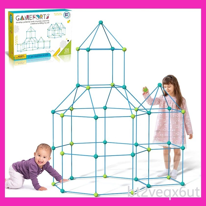 Children s diy building castle beading tent toy stem large building