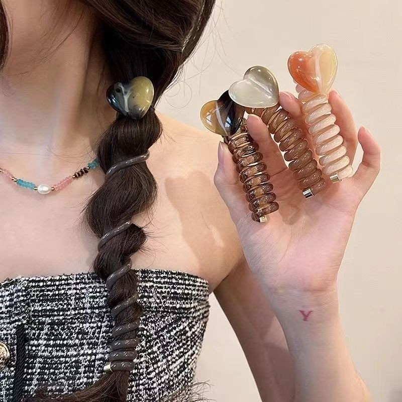 สาวรักตรงสายโทรศัพท ์ แหวนผมวงผม Bubble Braid ผม Artifact ยืดหยุ ่ นสูง ...