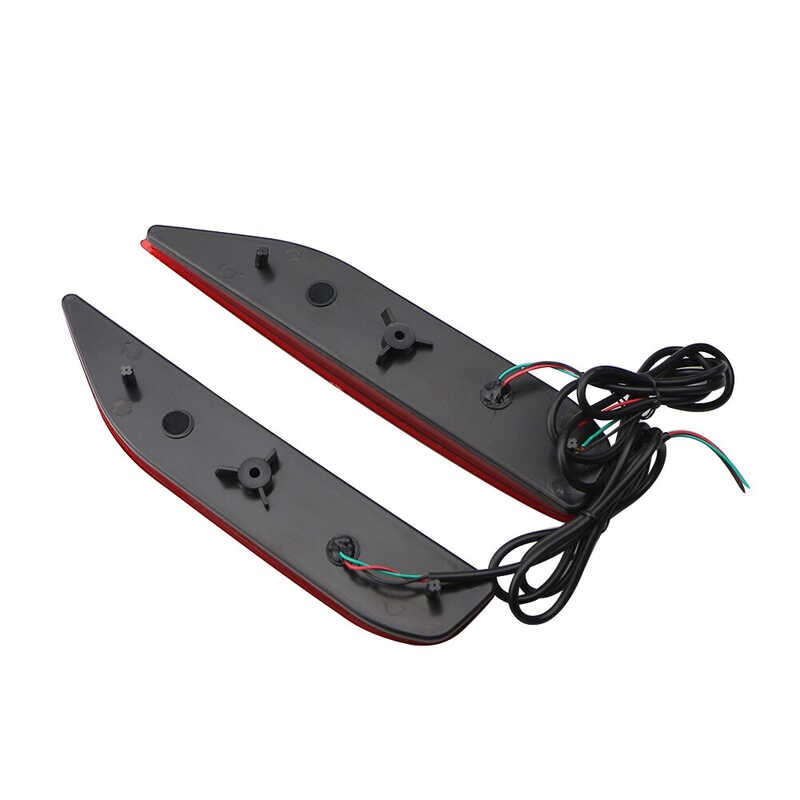 LED Light Guide Rear Bumper Brake Night Driving Lights DRL Case For ...