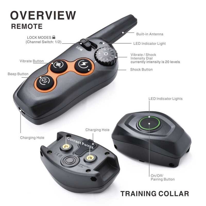 Electric 400M Waterproof Pet Remote Control Rechargeable Training Dog ...