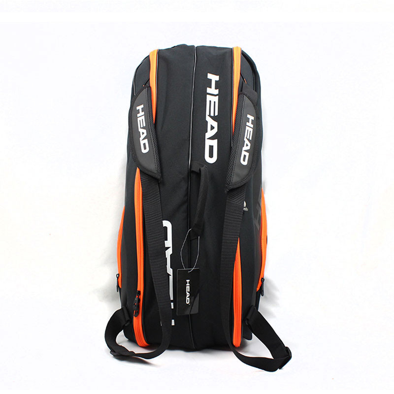 Head 6 ชิ้นไม้เทนนิสกระเป๋า Hard Shell กระเป๋ากีฬาขนาดใหญ่ความจุ 9 ...
