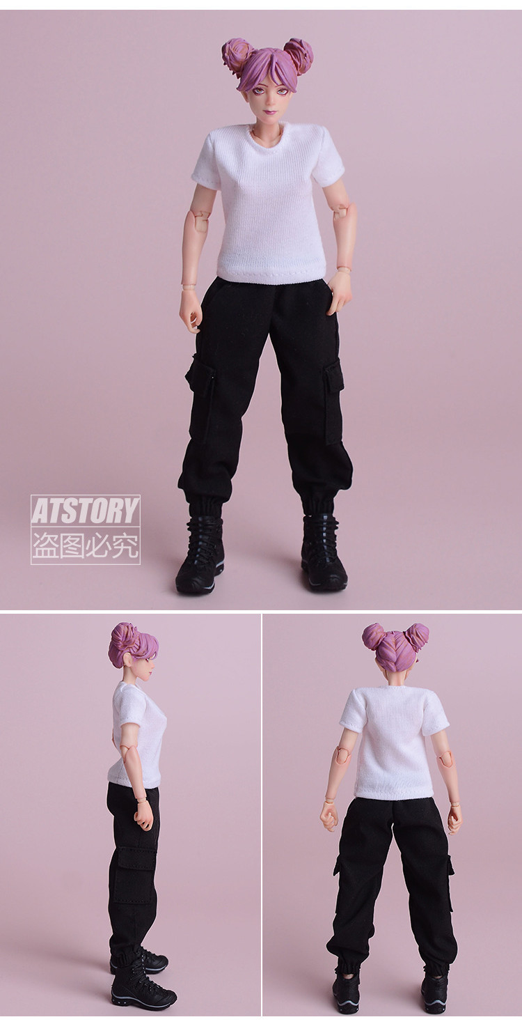 [เรื่องราวของเล่นอินเทรนด์] 1/12 Machine Girl เสื้อยืดแขนสั้น Overalls ...
