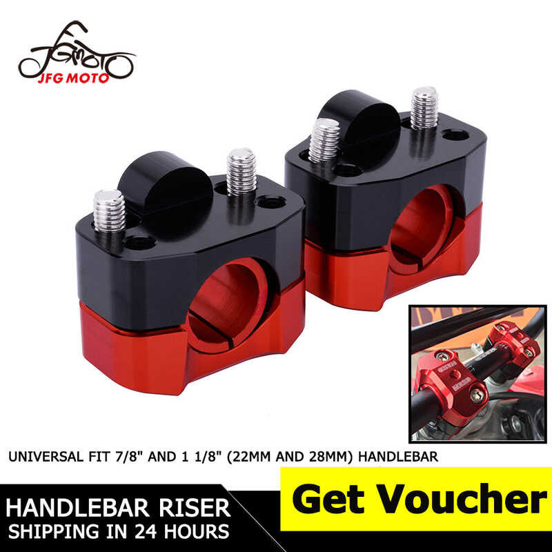 JFG MOTO 22มม. และ28มม. Handlebar Riser Clamps Mount สำหรับ Honda CR ...
