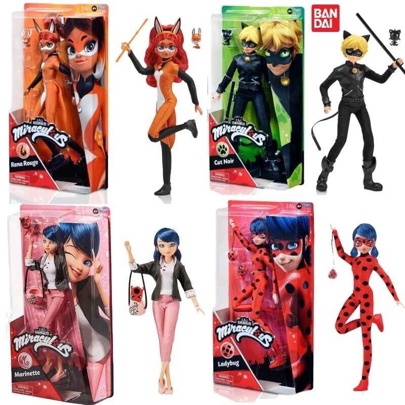 28Cm Anime Miraculous Ladybug Marinette Rena Rouge Cat Noir Action ...
