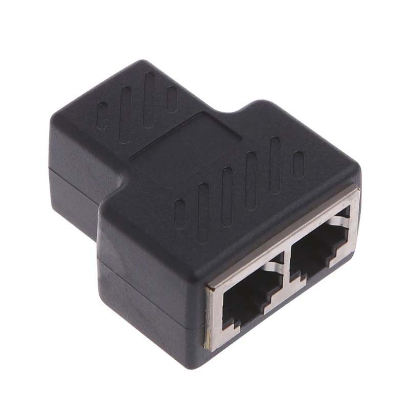 1 to 2 Way RJ45 หัวต่อแยกสายแลน ออกเป็น 2 เส้น(ใช้ได้ทีละเส้น) RJ45 ...