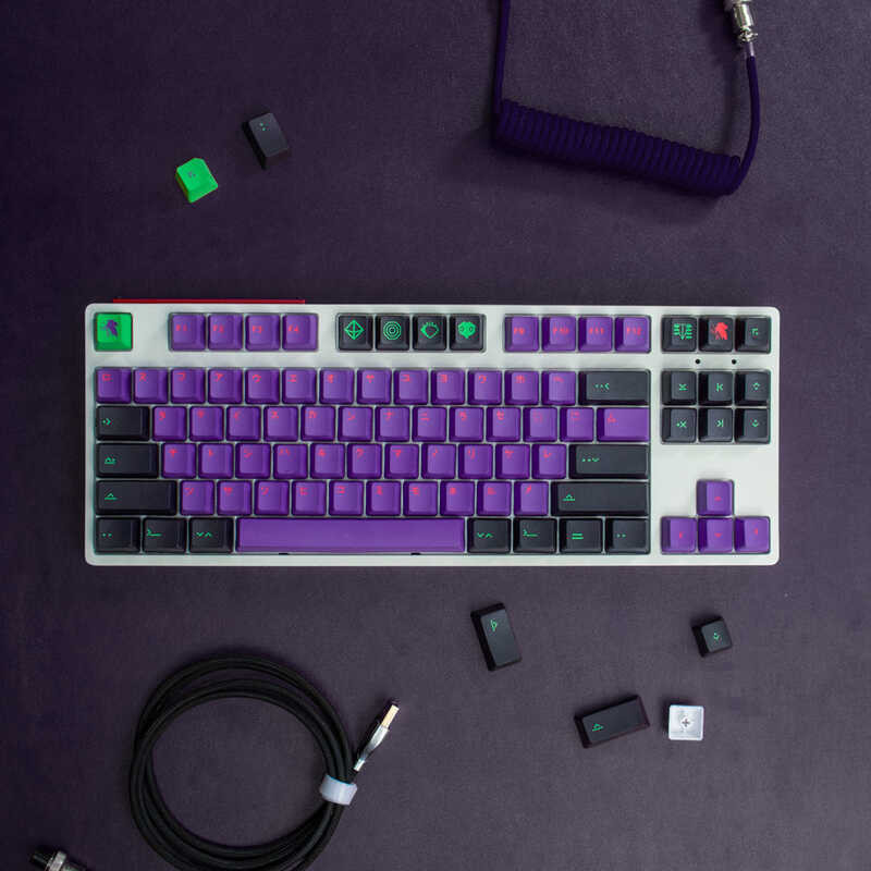 Mecha-01 【Keycap Only】G EVA Keycaps 130 Keys Profile PBT Five-Sided ...