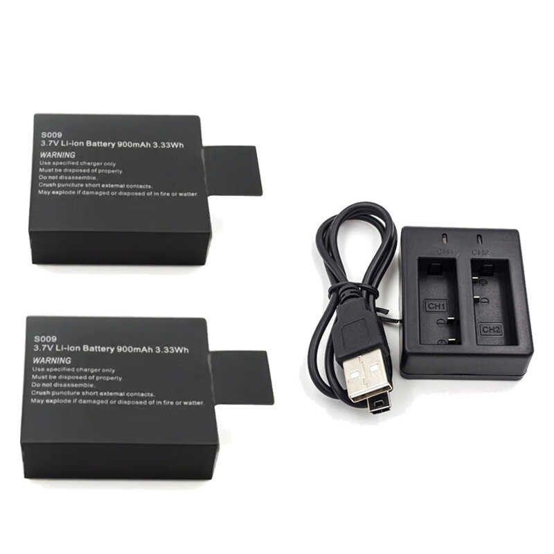 3.7V 900mAh 3.33Wh Li-ion Battery Car Sports Camera SJ6000 SJ4000 SJ7000 M10 - Foto 4