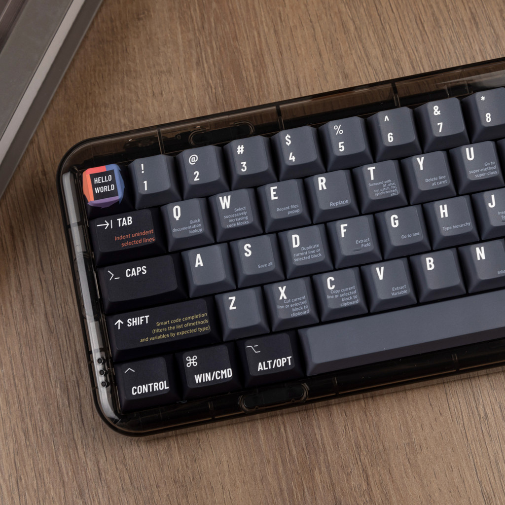 โปรแกรมเมอร์ Keycap Cherry PBT วัสดุ DYE-SUB สีดําส่วนบุคคลความเรียบ ...