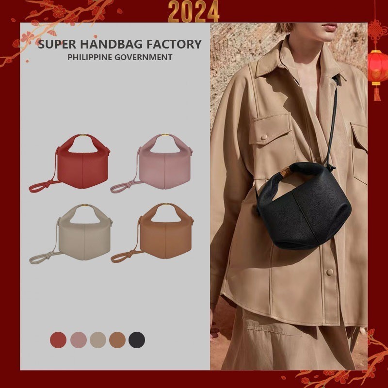 Polene Béri Litchi grain cowhide manual bill of lading shoulder