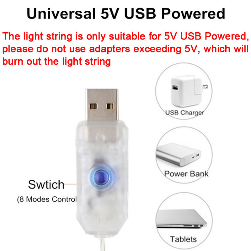 3mx3m 300LED USB Room หลอดไฟไฟห้องไฟตกแต่ง | Shopee Thailand
