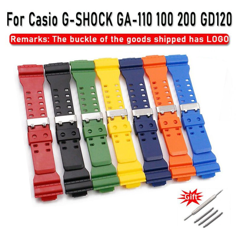 Bracelet De Montre Silicone Noir – Compatible Casio G-Shock (GA, GD, G-8900, GLS-100)