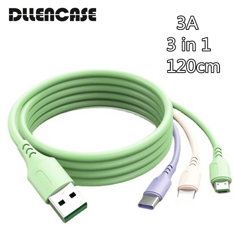 AINPOW 3-in-1 Multi Cavo Di Ricarica, 1.2M Cavetti USB Universali Nylon Cavo Ricarica Cellulare Con Micro USB Tipo C Lightning Interfaccia Per IPhone - Foto 13